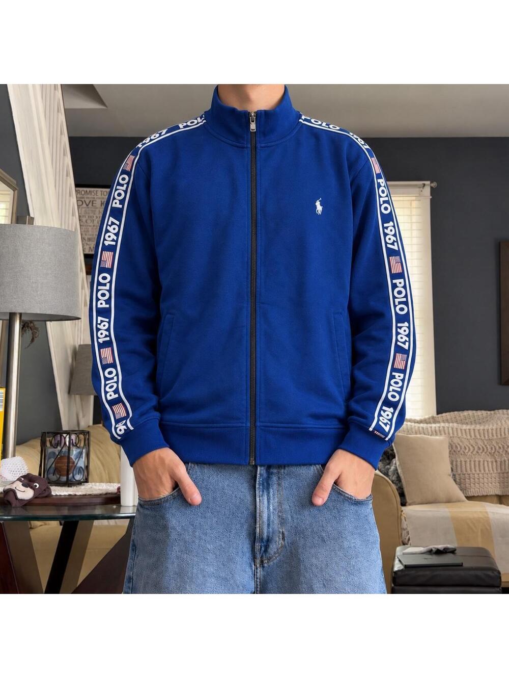 Crazy fire, Polo Ralph Lauren track jacket.